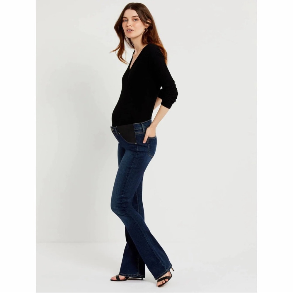 PAIGE Maternity Manhattan Denim Blue Jeans Size 28.